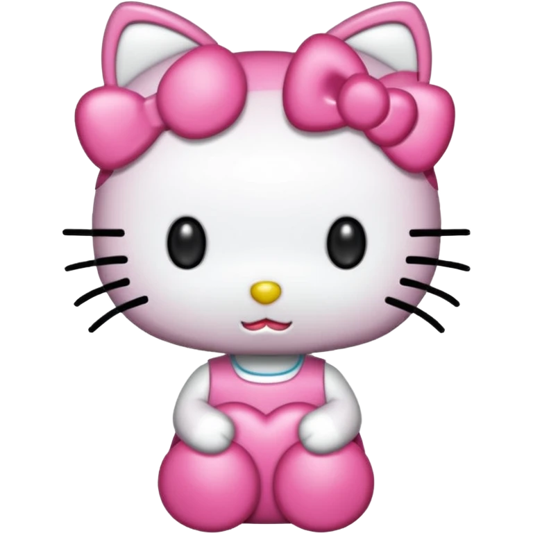 Piirrä metallisorvi jossa on hello Kitty värit ja teema emoji