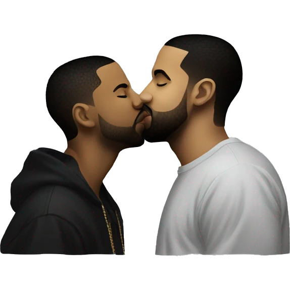 Drake kissing Kendrick Lamar emoji