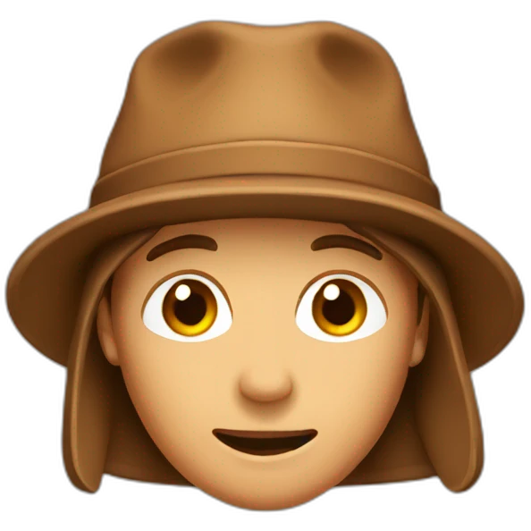 brown hat with earflaps emoji