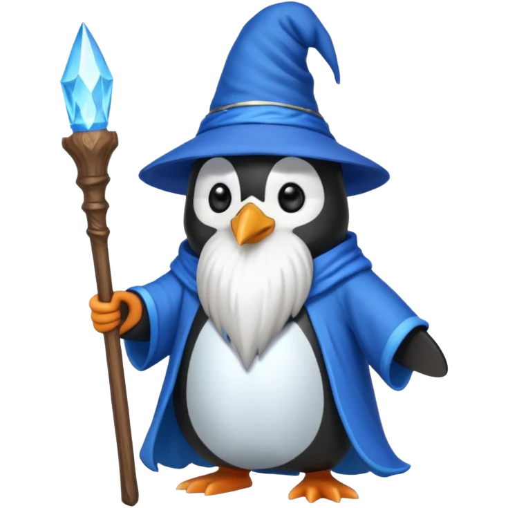 Penguin Wizard emoji