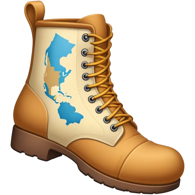 cre un pais en forma de botas emoji
