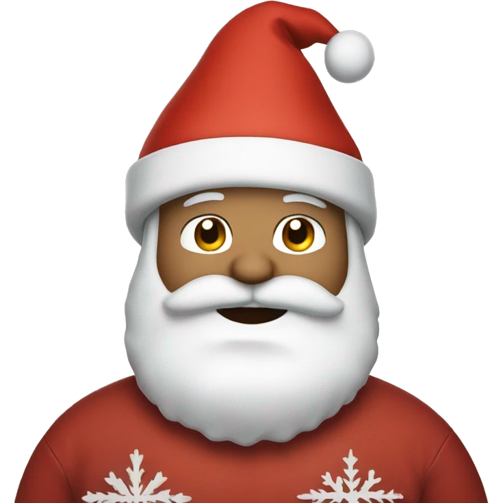 fat beard guy with christmas hut emoji