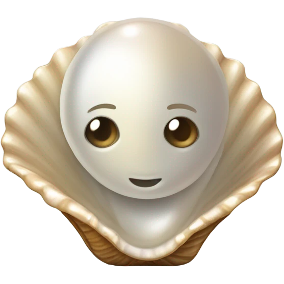 pearl seashell nuetral emoji