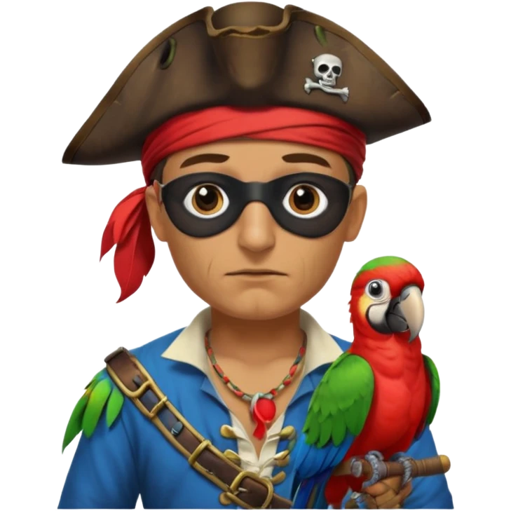 pirate and parrot emoji