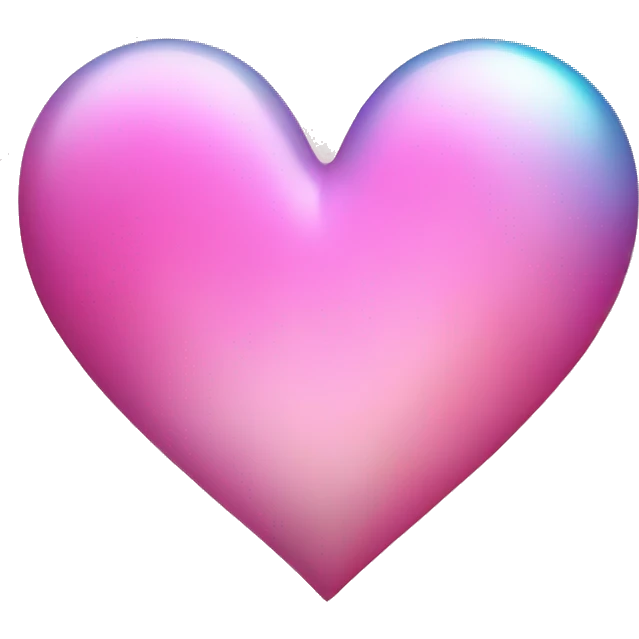 Iridescent Pink Heart emoji