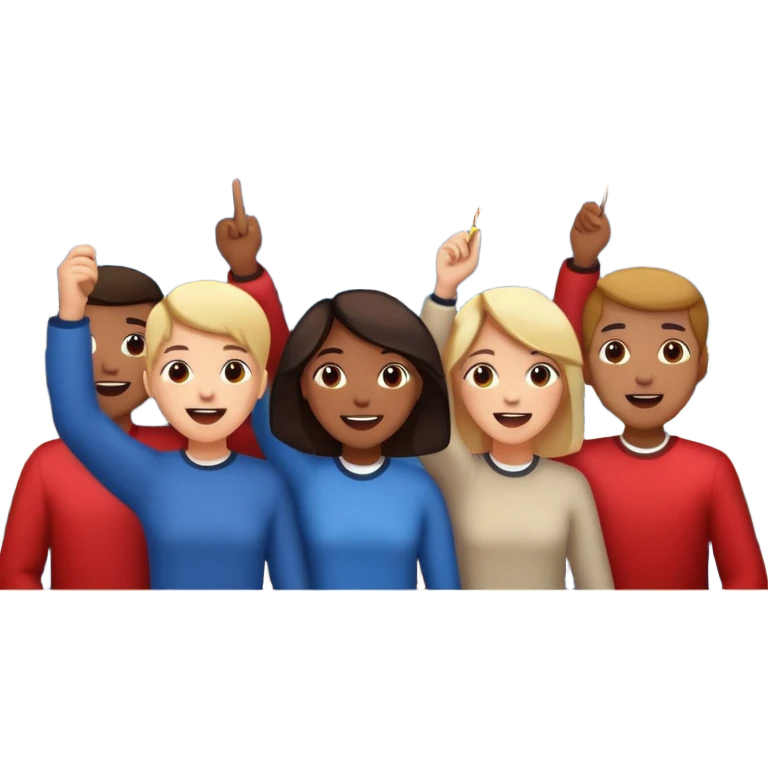 group of people watching fireworks emoji