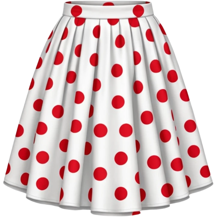 a white skirt with many red spots (only skirt) emoji
