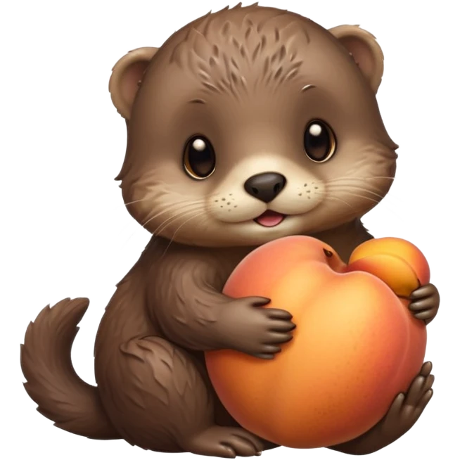Otter and a peach 🦦🍑  emoji