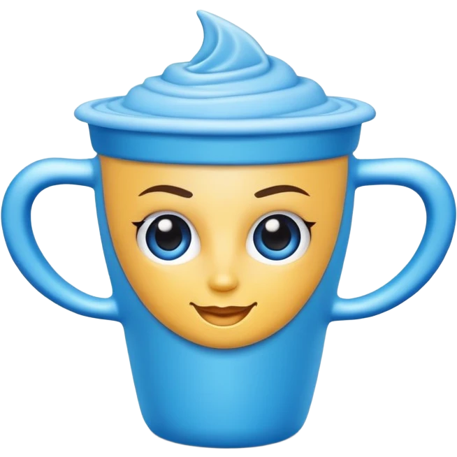 Blue menstrual cup diva cup emoji