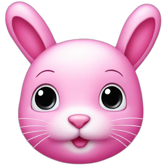 Pink bunny emoji