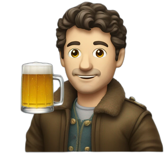 Vincent Roussel with beer emoji