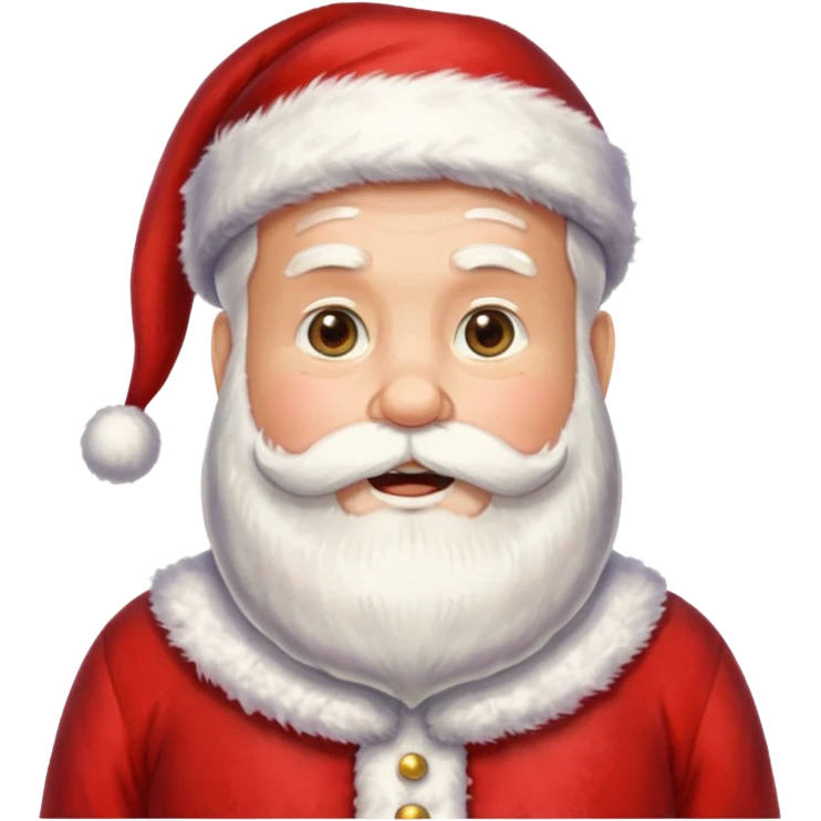 Watercolor santq emoji