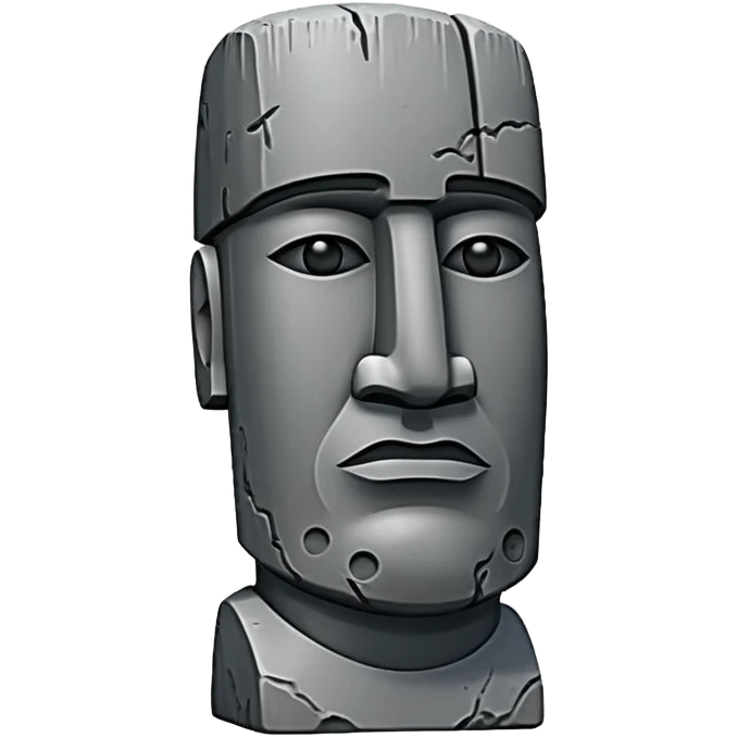 Sigma moai gigachad statue emoji