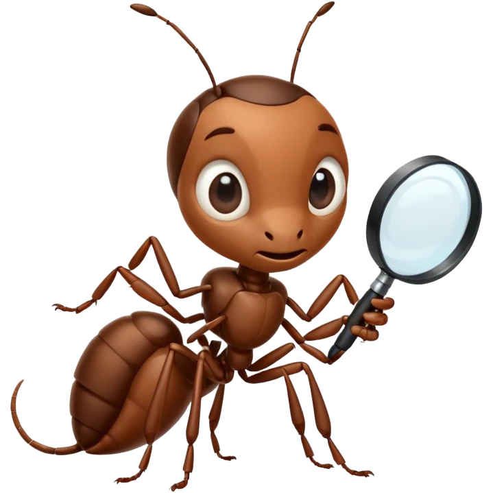 ant reading book emoji