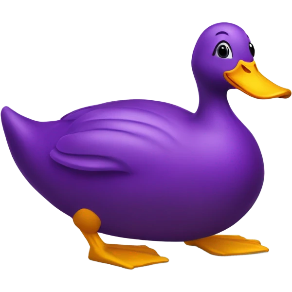 duck with eggplant emoji