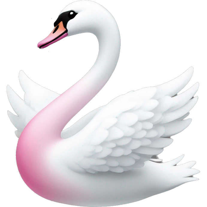 Swan in white and pink emoji