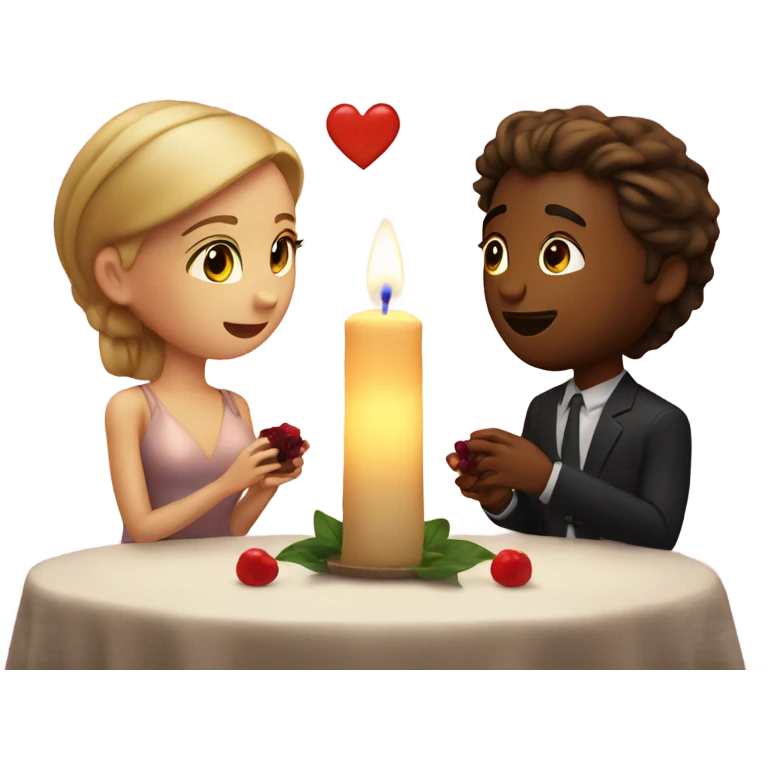 Hyper Realistic Romantic candlelit date emoji