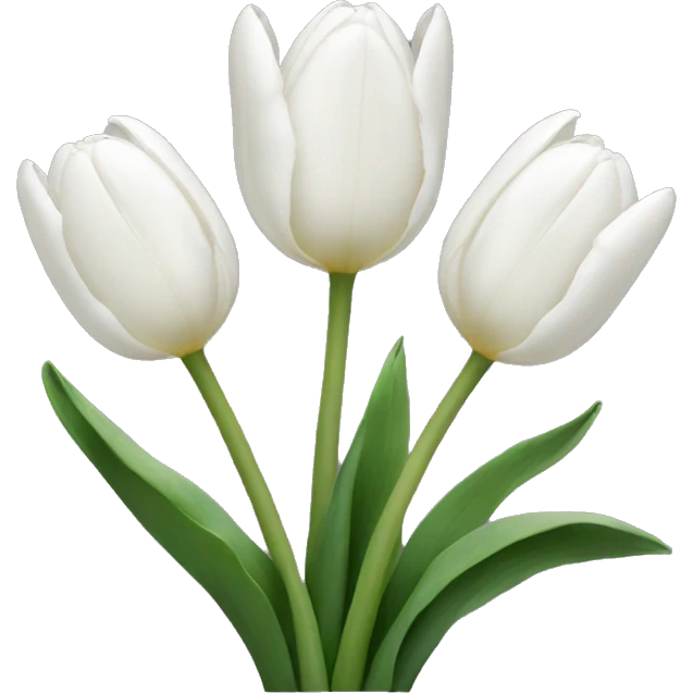 White tulips  emoji