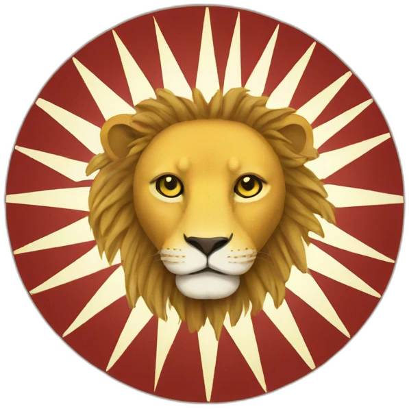 Lion sun flag emoji