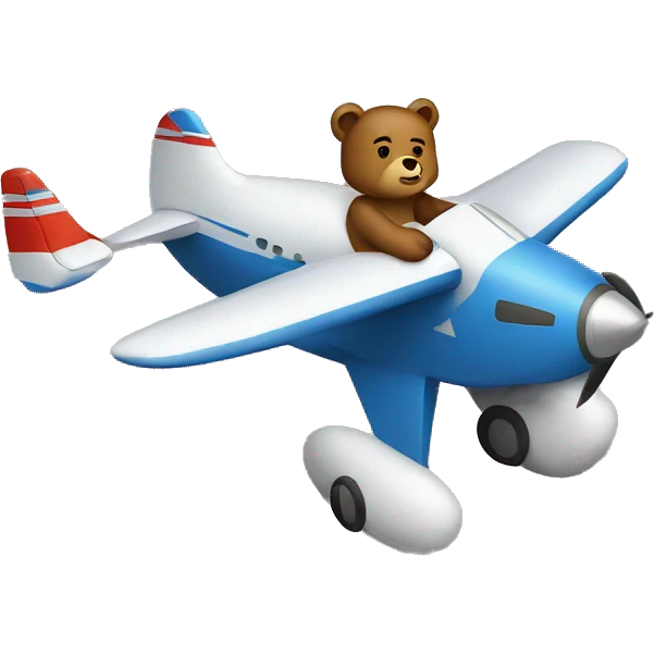 Bear piloting plane emoji