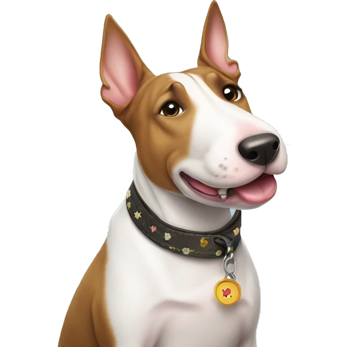 bull terrier blowing kiss emoji