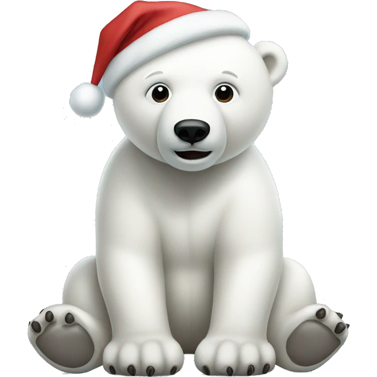 christmas polar bear emoji