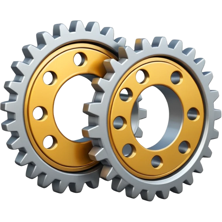 two gears connected by circular arrows emoji