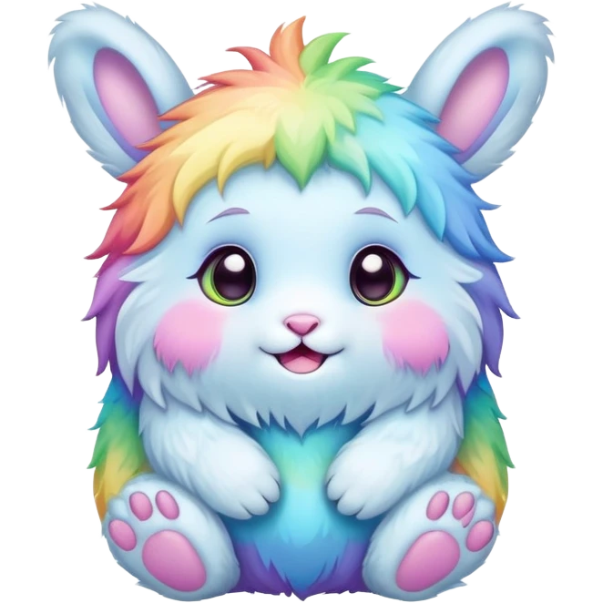 easter rainbow baby bunny yeti emoji