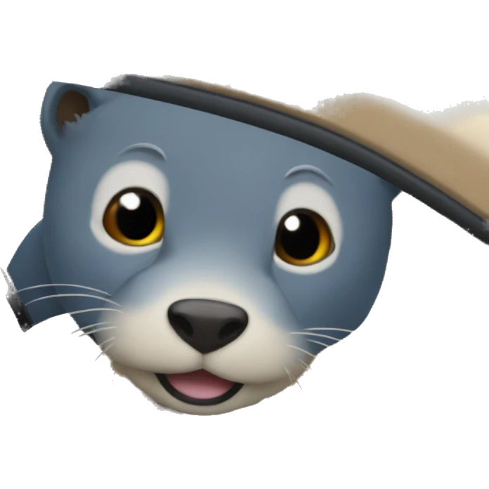 otter in a blue mustang emoji