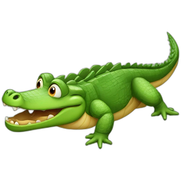 Crocodile sur papillon emoji
