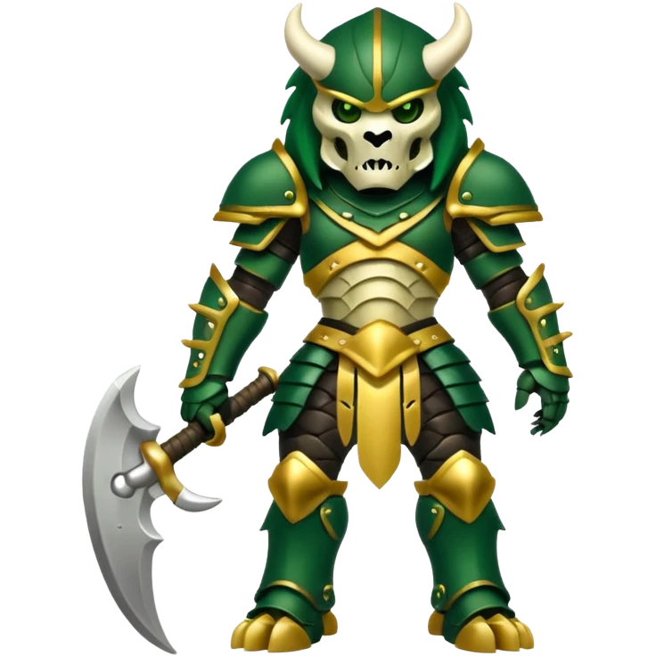 green Predator with bone armor emoji