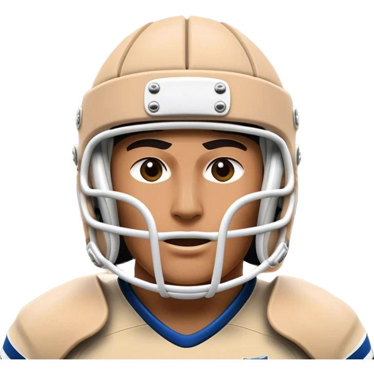 Cinematic Realistic image of rugby headgear with detailed padding and rugged design elements, set against a blurred stadium background with bold, high-contrast lighting that highlights its protective design emoji