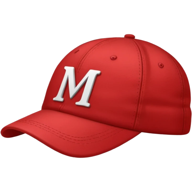 red cap with letter m on it emoji
