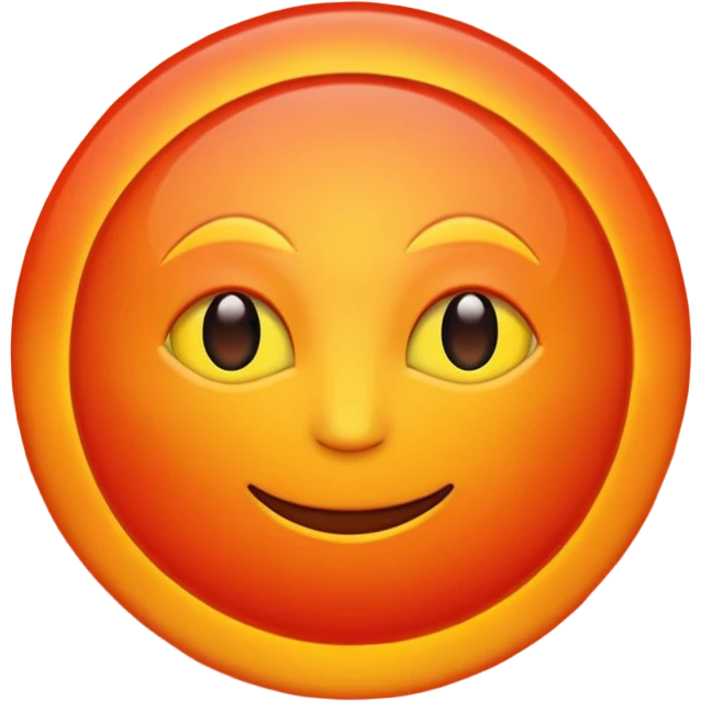 Red sun sweating emoji