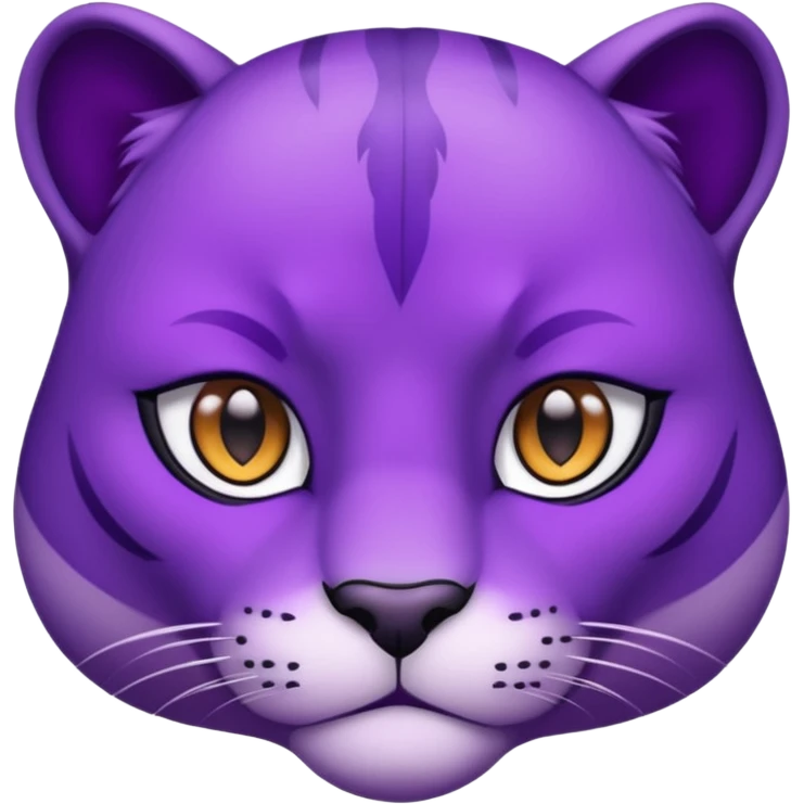 Purple Panther face turned to the slight right emoji
