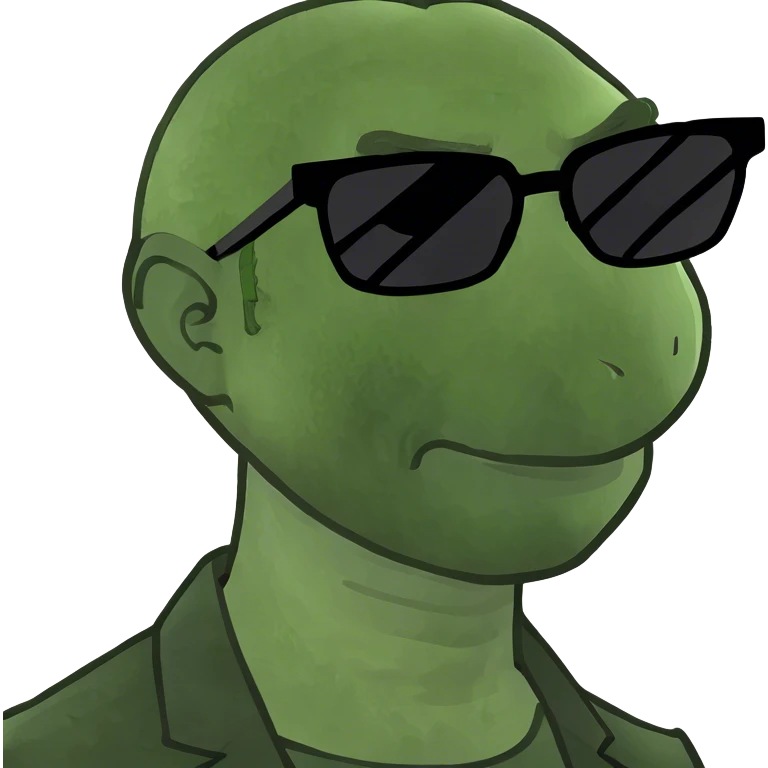 cool guy in black attire emoji
