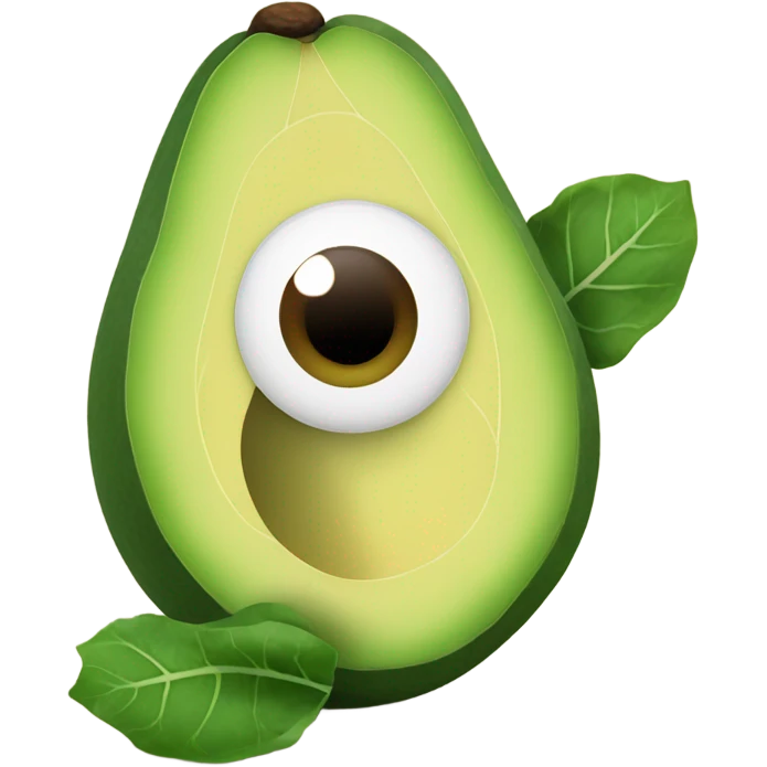 avocado taking picture of cabbage emoji