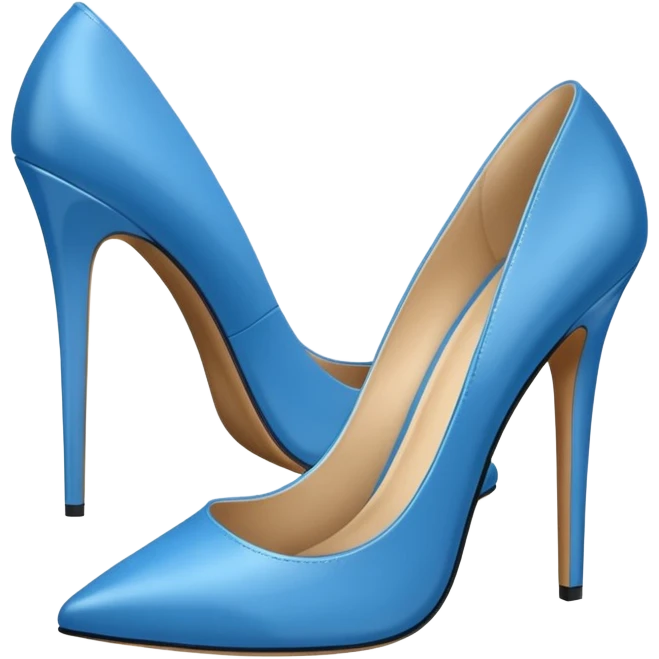 blue high-heeled shoes emoji