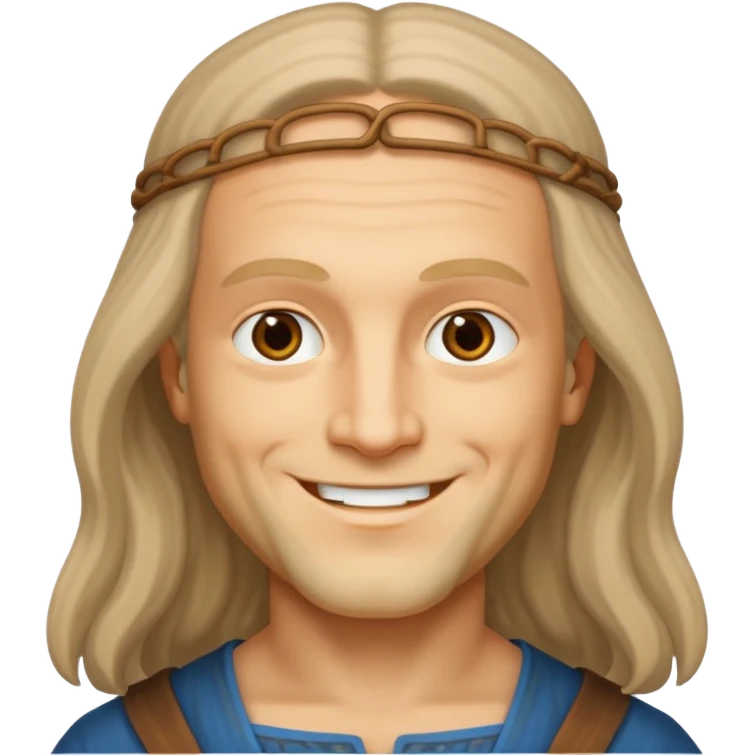 Young leonardo davinci  emoji