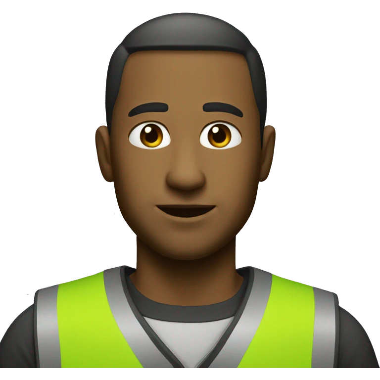 Without cap with fluorescent green vest  emoji