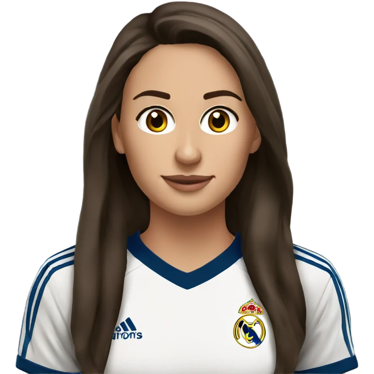 A brunette soccer wag real madrid  emoji