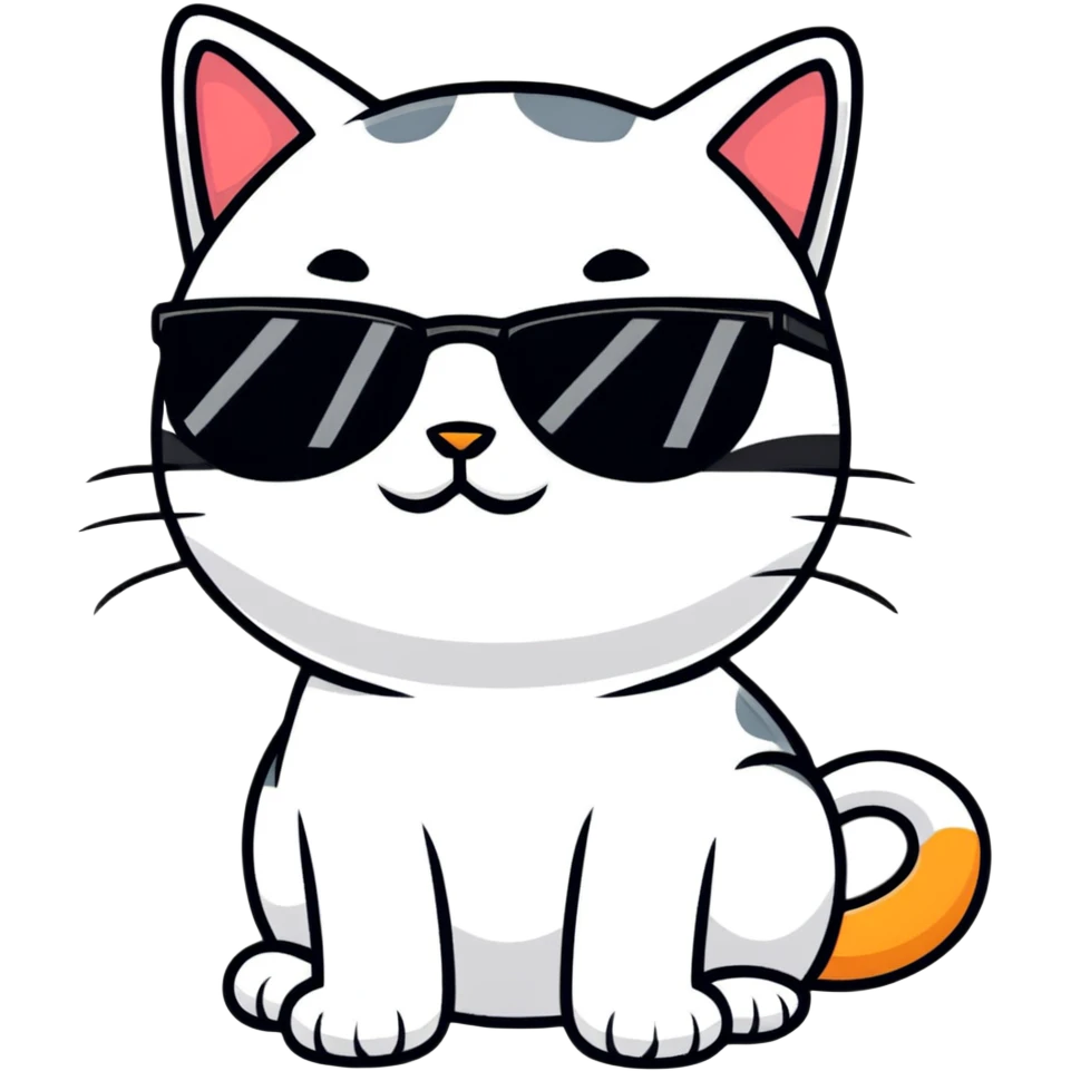 Cat with sunglasses emoji