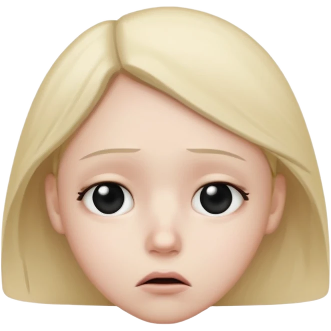 sad and confused with black eyes emoji