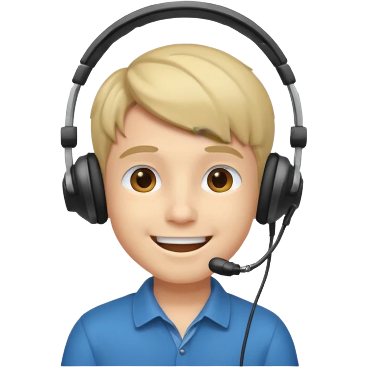 A boy duetting emoji