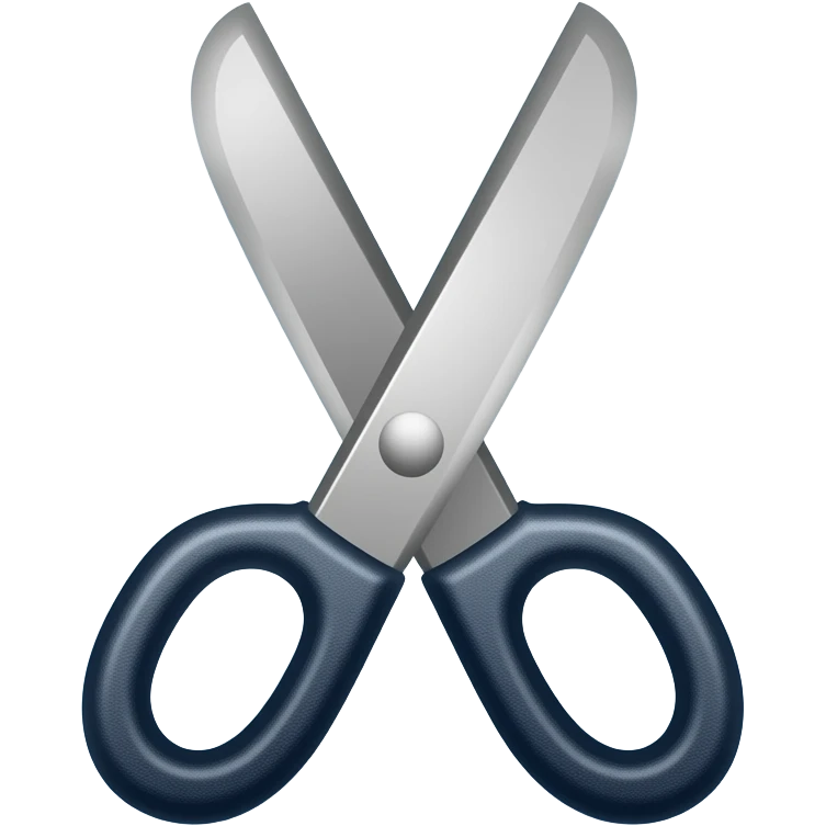 Glossy video editing icon by a video icon and scissor. emoji