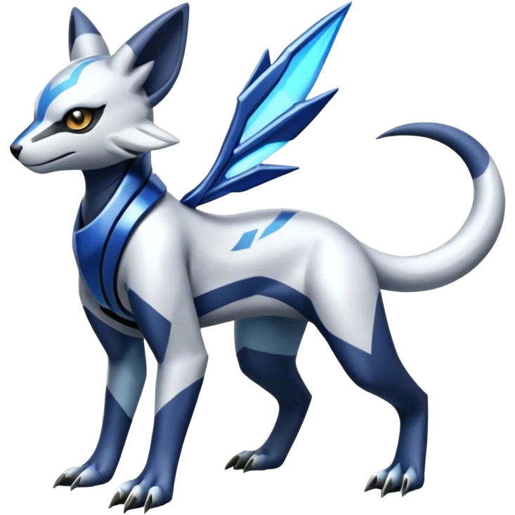 Futuristic Genet-Absol-Dialga-Zeraora-Primagen-fusion-creature  emoji