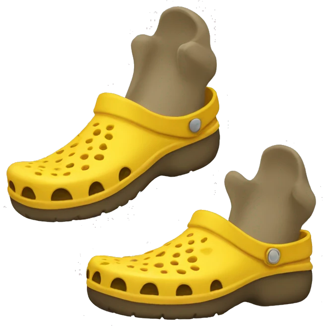 Yellow crocs emoji