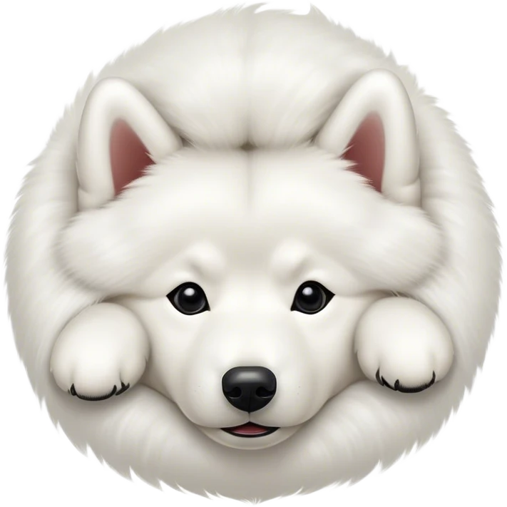 
Samoyed lies upside down emoji