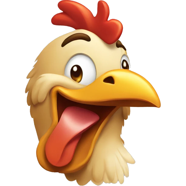A pice of chicken smiling and saying “don pollo” emoji
