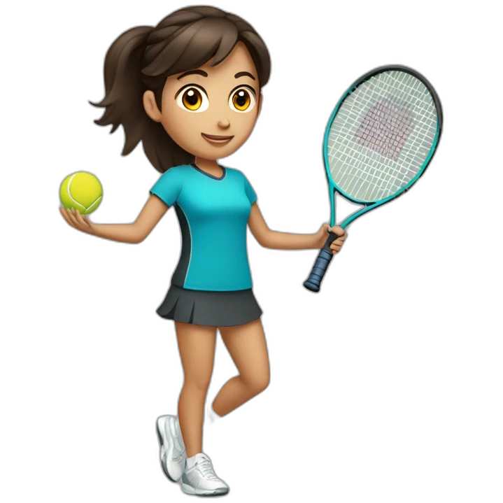 brunet girl tennis emoji